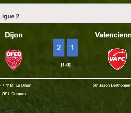 Dijon beats Valenciennes 2-1