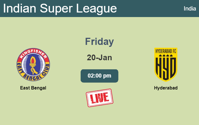 How to watch East Bengal vs. Hyderabad on live stream and at what time