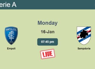 How to watch Empoli vs. Sampdoria on live stream and at what time