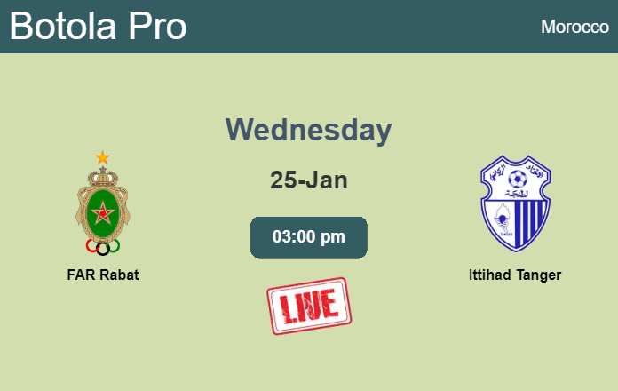 How to watch FAR Rabat vs. Ittihad Tanger on live stream and at what time