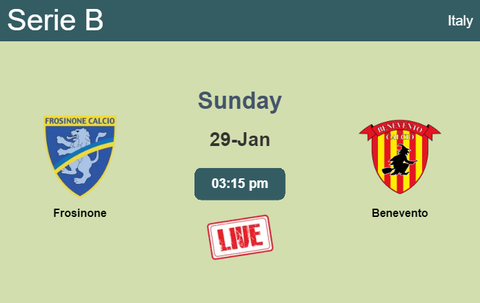 How to watch Frosinone vs. Benevento on live stream and at what time