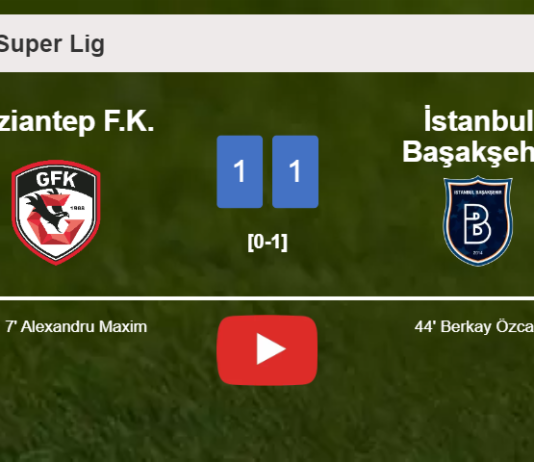 Gaziantep F.K. snatches a draw against İstanbul Başakşehir. HIGHLIGHTS