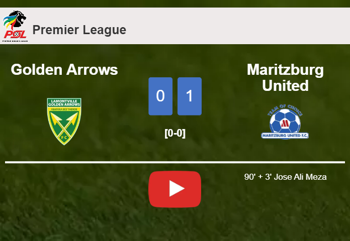 Maritzburg United conquers Golden Arrows 1-0 with a late goal scored by J. Ali. HIGHLIGHTS