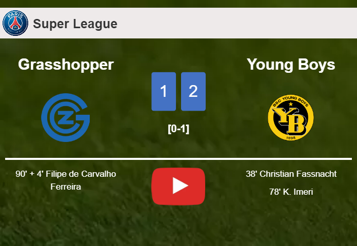 Young Boys steals a 2-1 win against Grasshopper. HIGHLIGHTS