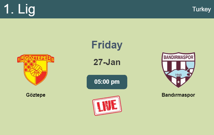 How to watch Göztepe vs. Bandırmaspor on live stream and at what time
