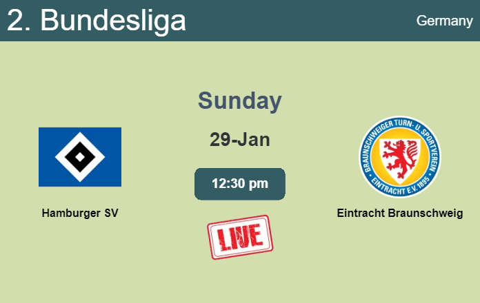 How to watch Hamburger SV vs. Eintracht Braunschweig on live stream and at what time