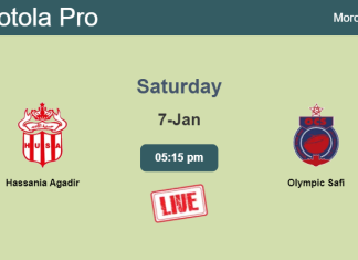 How to watch Hassania Agadir vs. Olympic Safi on live stream and at what time