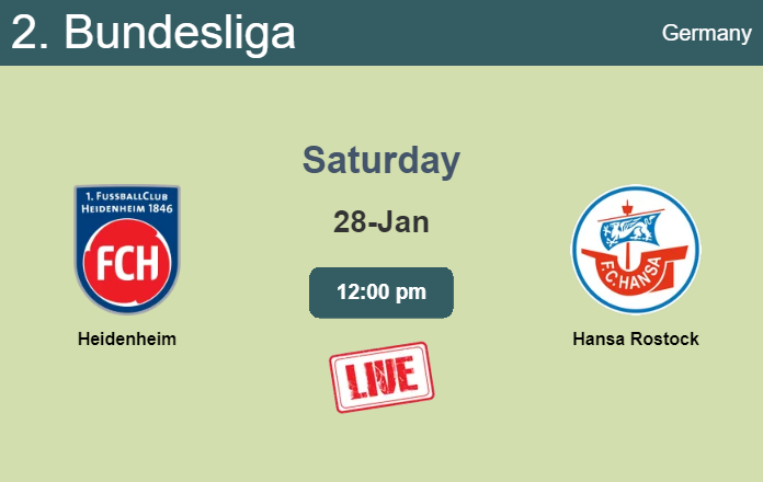 How to watch Heidenheim vs. Hansa Rostock on live stream and at what time