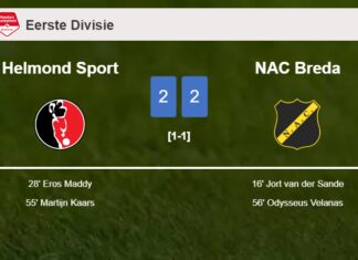 Helmond Sport and NAC Breda draw 2-2 on Friday