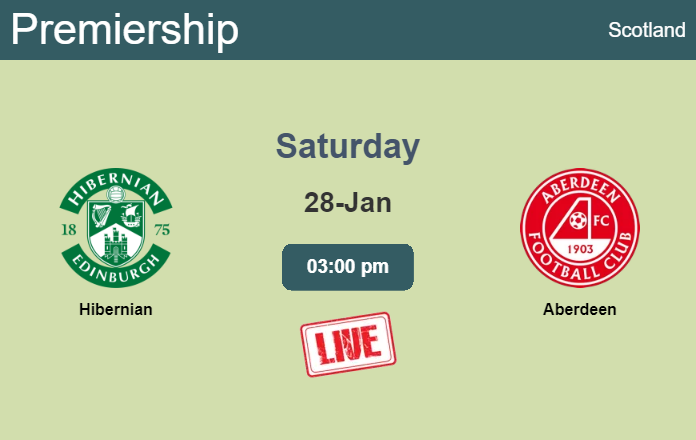 How to watch Hibernian vs. Aberdeen on live stream and at what time