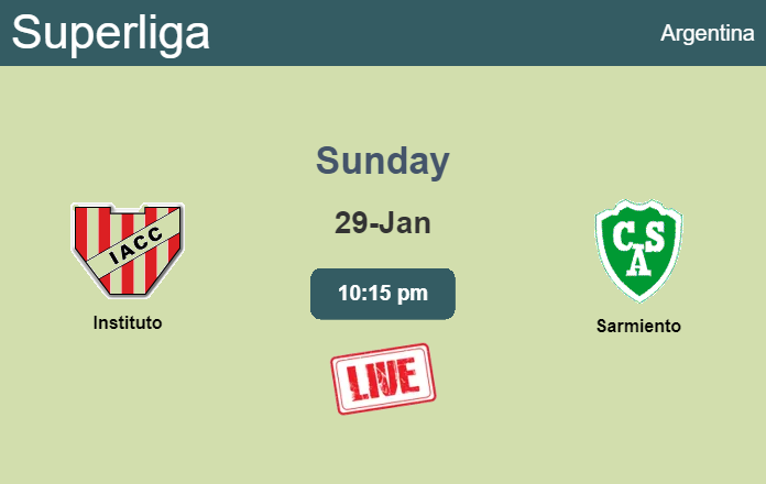 How to watch Instituto vs. Sarmiento on live stream and at what time
