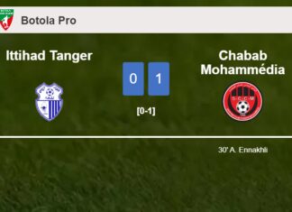 Chabab Mohammédia overcomes Ittihad Tanger 1-0 with a goal scored by A. Ennakhli