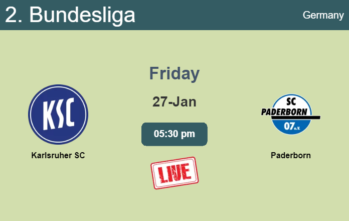 How to watch Karlsruher SC vs. Paderborn on live stream and at what time