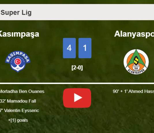 Kasımpaşa obliterates Alanyaspor 4-1 with a superb match. HIGHLIGHTS