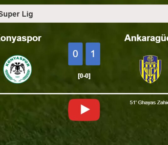 Ankaragücü prevails over Konyaspor 1-0 with a goal scored by G. Zahid . HIGHLIGHTS