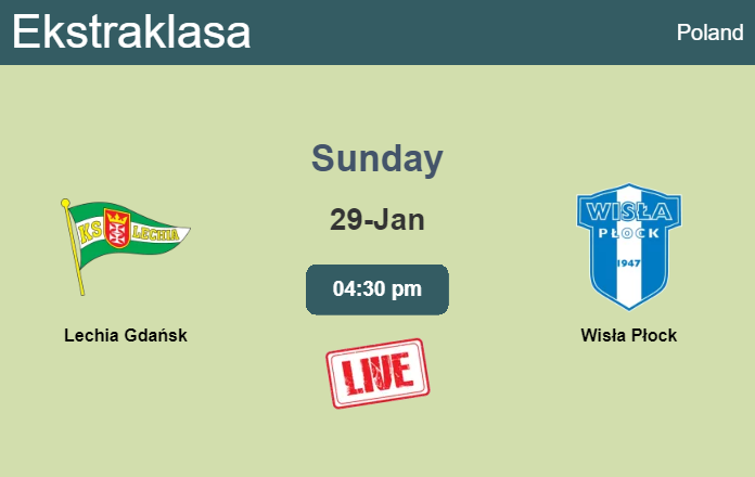 How to watch Lechia Gdańsk vs. Wisła Płock on live stream and at what time