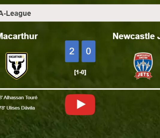 Macarthur conquers Newcastle Jets 2-0 on Sunday. HIGHLIGHTS