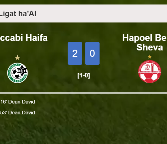 D. David scores a double to give a 2-0 win to Maccabi Haifa over Hapoel Be'er Sheva