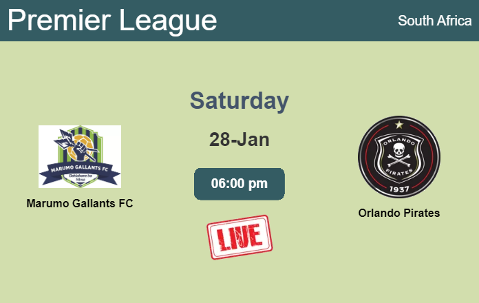 How to watch Marumo Gallants FC vs. Orlando Pirates on live stream and at what time