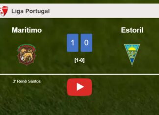 Marítimo conquers Estoril 1-0 with a goal scored by R. Santos. HIGHLIGHTS