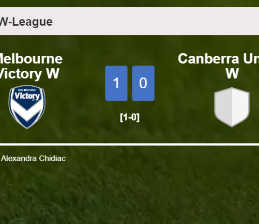 Melbourne Victory W beats Canberra United W 1-0 with a goal scored by A. Chidiac