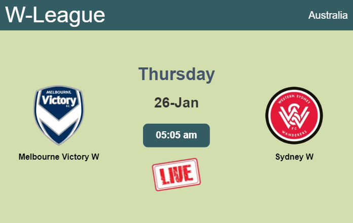 How to watch Melbourne Victory W vs. Sydney W on live stream and at what time