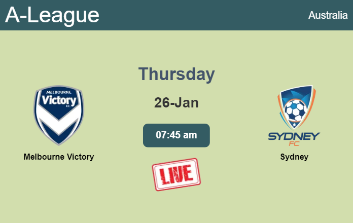 How to watch Melbourne Victory vs. Sydney on live stream and at what time