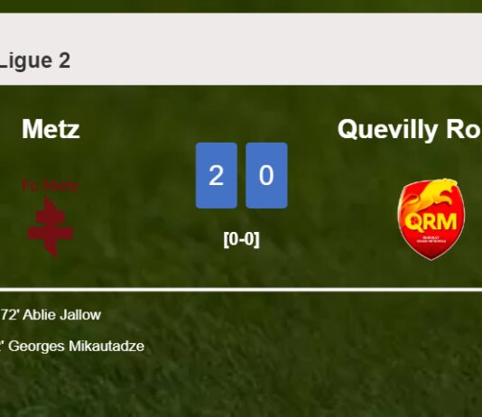 Metz prevails over Quevilly Rouen 2-0 on Friday