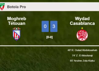 Wydad Casablanca overcomes Moghreb Tétouan 3-0