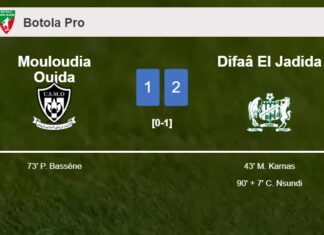 Difaâ El Jadida snatches a 2-1 win against Mouloudia Oujda