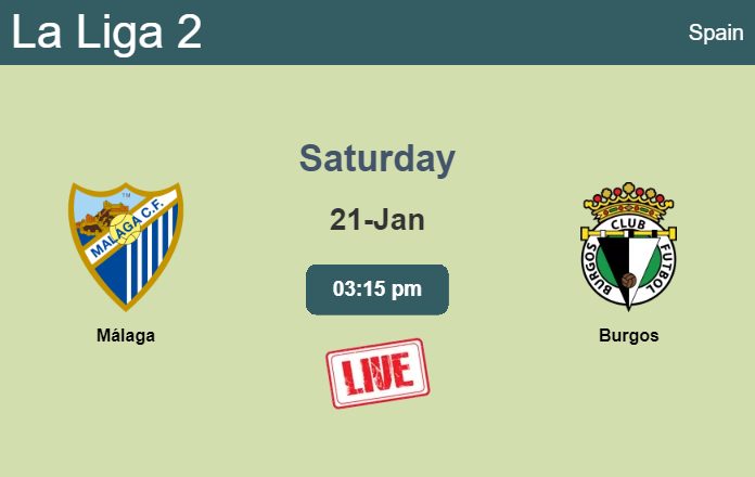How to watch Málaga vs. Burgos on live stream and at what time
