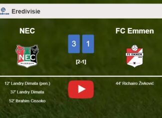 NEC prevails over FC Emmen 3-1. HIGHLIGHTS