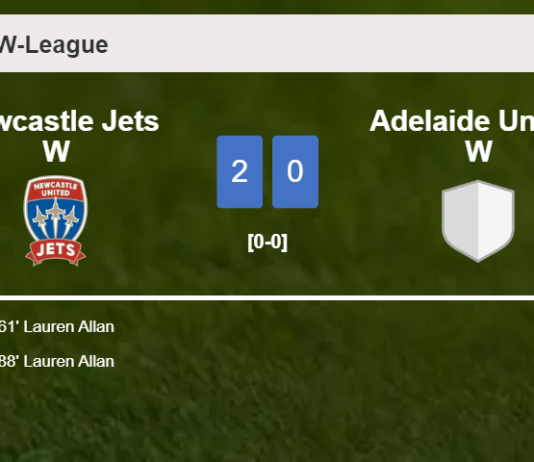 L. Allan scores a double to give a 2-0 win to Newcastle Jets W over Adelaide United W