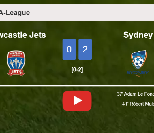 Sydney beats Newcastle Jets 2-0 on Sunday. HIGHLIGHTS