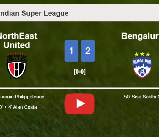 Bengaluru clutches a 2-1 win against NorthEast United. HIGHLIGHTS