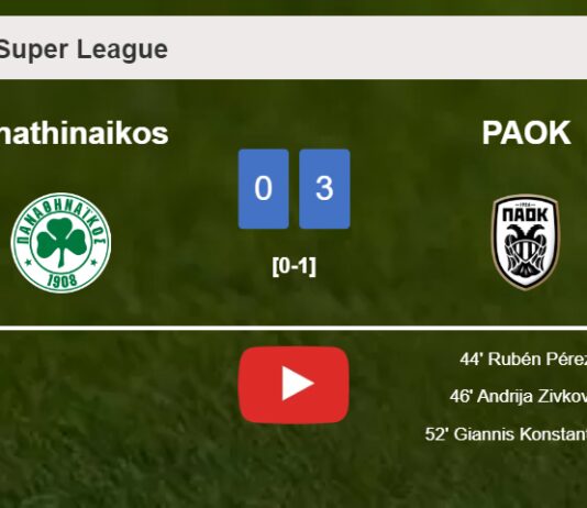 PAOK prevails over Panathinaikos 3-0. HIGHLIGHTS