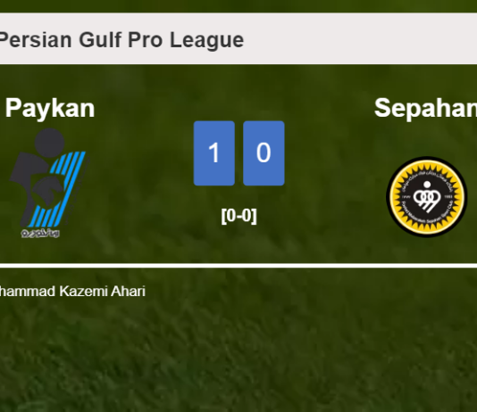 Paykan overcomes Sepahan 1-0 with a goal scored by M. Kazemi