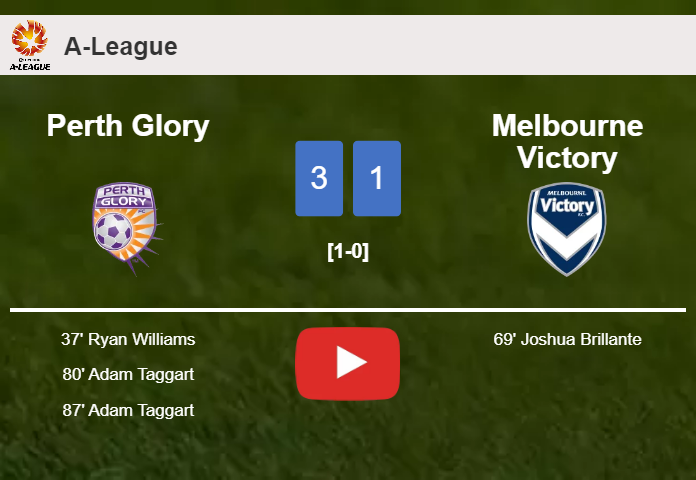 Perth Glory conquers Melbourne Victory 3-1. HIGHLIGHTS