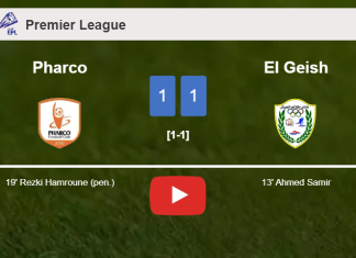 El Geish and Pharco draw 1-1 on Wednesday. HIGHLIGHTS