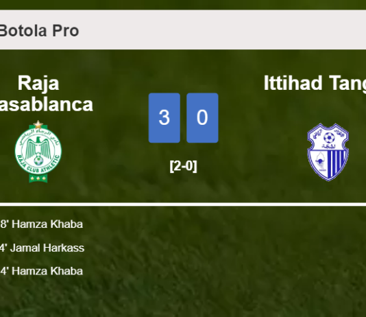 Raja Casablanca crushes Ittihad Tanger with 2 goals from H. Khaba
