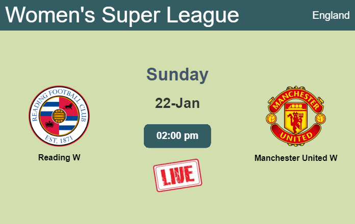 How to watch Reading W vs. Manchester United W on live stream and at what time