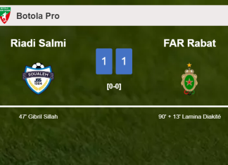 FAR Rabat snatches a draw against Riadi Salmi