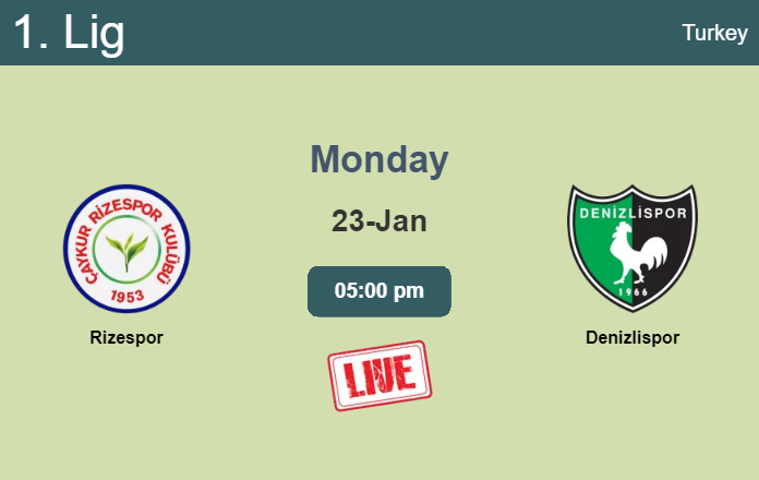 How to watch Rizespor vs. Denizlispor on live stream and at what time