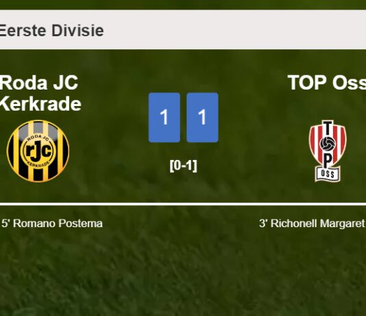 Roda JC Kerkrade seizes a draw against TOP Oss
