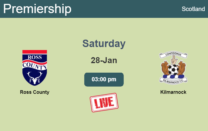 How to watch Ross County vs. Kilmarnock on live stream and at what time