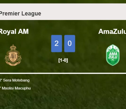 Royal AM overcomes AmaZulu 2-0 on Sunday