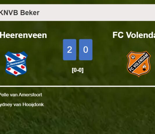 SC Heerenveen tops FC Volendam 2-0 on Wednesday