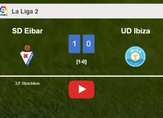 SD Eibar beats UD Ibiza 1-0 with a goal scored by Stoichkov. HIGHLIGHTS