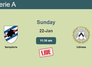 How to watch Sampdoria vs. Udinese on live stream and at what time