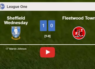 Sheffield Wednesday tops Fleetwood Town 1-0 with a goal scored by M. Johnson. HIGHLIGHTS
